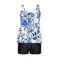 thumbnail image 4 of FAVIPT Two Piece Bathing Suits for Women Floral Modest Tankini Set Tummy Control Boyshorts Swimwear Multicolor,L, 4 of 6