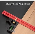 thumbnail image 4 of 12 Inch Heavy Duty Combination Square Aluminum Alloy 45°/90° Woodworking Square Tool Multifunctional Rafter Combo Square Measuring Tools, 4 of 4