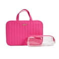 thumbnail image 3 of Conair Weekender Set, Handheld Organizer & Clear Brush Case, Neon Pink/Clear, 2 Pc, 3 of 4