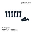 thumbnail image 4 of ZheElen Ensemble de Clous et Écrous pour Pont de Planche à Roulettes Pièces de Rechange Outils de Longboard Quincaillerie Vis d'Embarquement Professionnelles Fournitures Noir 25mm 1Ensemble, 4 of 6