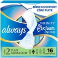 thumbnail image 2 of Always Infinity FlexFoam Pads for Women, Size 2, Heavy Pad with Wings, Unscented, 16 Count, 2 of 20