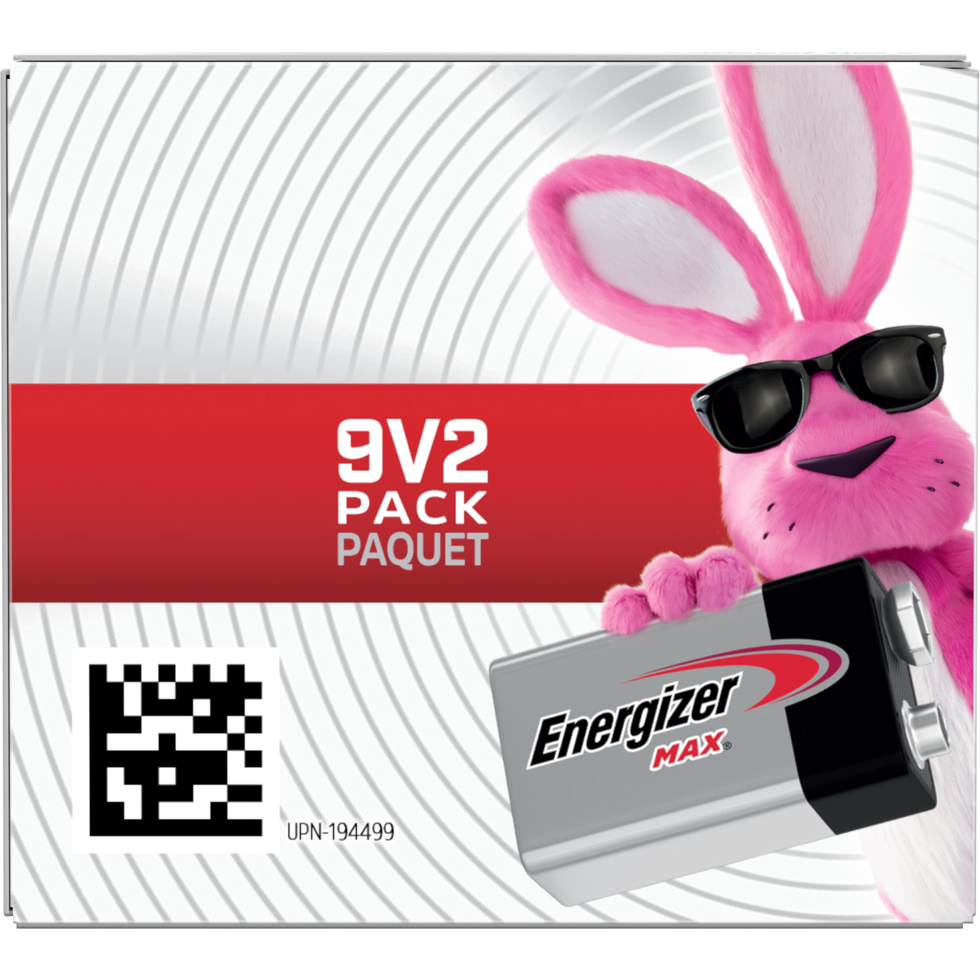Piles alcalines 9 V Energizer MAX, 2