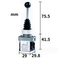 thumbnail image 2 of Bgsha 1PC Rocker Joystick Controller Self-resetting Rotary Cross Toggle Switch 2NO/4NO, 2 of 5