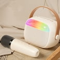 thumbnail image 2 of Transemion ABS Stunning Bass Bluetooth Sound System With Dazzling RGB Glass Atmosphere Lighting Effect Handheld Blue, 2 of 6