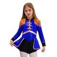 thumbnail image 1 of RUNQHUI Enfants Filles Ringmaster Cirque Manches Longues Justaucorps Uniforme de Marche Performance Magicien Tenues Bleu Royal 10, 1 of 7