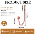 thumbnail image 2 of 4Pcs Curtain Holdbacks Curtain Tiebacks Hooks Tie Backs for Curtains Curtain Holders for Wall Curtain Holder Curtain Tie Backs Wall Mount for Living Room, Bedroom and More(Bronze Colour), 2 of 7