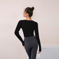 thumbnail image 3 of Women Yoga Exercise Shirt Short/Long-Sleeved Quick-Drying Fitness, 3 of 5