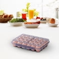 thumbnail image 4 of Boîte de Rangement Portable Empilable pour Conservation des Aliments, Contenant de Réfrigérateur de Cuisine, Plastique de Qualité Alimentaire pour Usage Domestique, 30.5x21x6.9cm Porte-Oeufs, 4 of 4