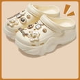thumbnail image 2 of MIASHUI Womens Clogs Outdoor Walking Garden Water Shoes Comfortable Platform Sandals,White,8, 2 of 4