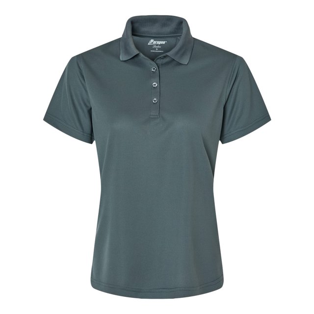 Paragon Womens Saratoga Performance Mini Mesh Polo, XS, Carbon