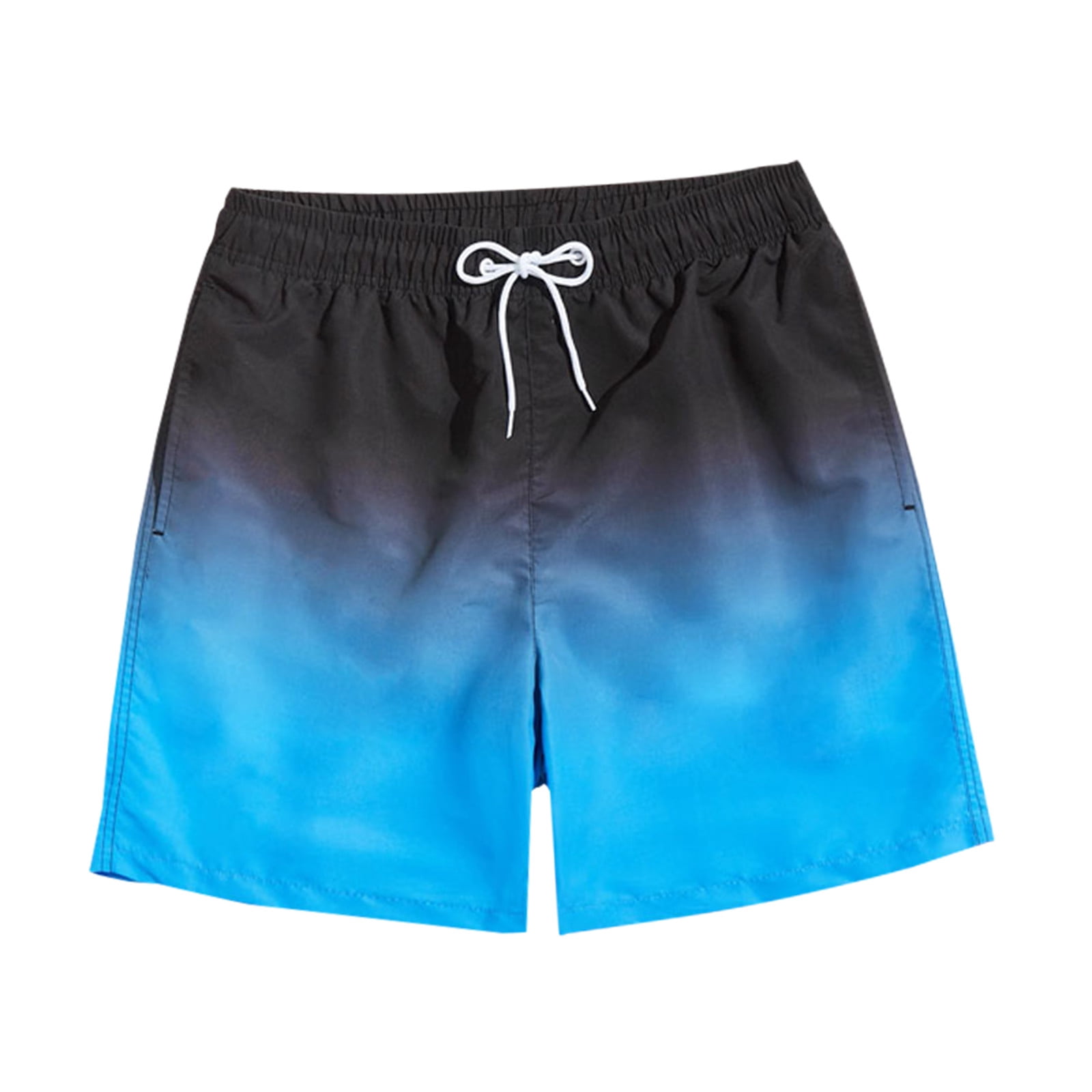 Gradient Swimming Trunks Mens Adult Boxer Shorts Swimming Casual Beach Pants