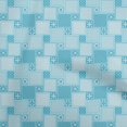 thumbnail image 1 of oneOone Viscose Chiffon Turquoise Blue Fabric Asian Block Tile Sewing Craft Projects Fabric Prints By Yard 42 Inch Wide, 1 of 4