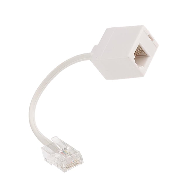 1 Pce Câble de Rallonge Téléphonique pour Bureau à Domicile avec Connecteur RJ11 Modulaire et Connecteur Femelle Modulaire. Fait d'Un Cordon en Cuivre Pur avec un Cache Protecteur, le Câble Blanc Mesure Environ 245 mm (9,65 Pouces) de Longueur. Convient aux Téléphones Modulaires Résidentiels Standards.