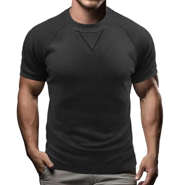 breaise T-Shirts Décontractés pour Hommes T-Shirts Classiques à Manches Courtes T-Shirts à Col Rond T-Shirts Unis T-Shirt d'Entraînement Uni Noir m Livraison Gratuite Canada