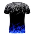 thumbnail image 2 of lcziwo T-Shirts Graphiques pour Hommes - T-Shirts Graphiques Fantaisie 3D Réalistes à Imprimé Flamme Numérique, Manches Courtes, Col Rond, T-Shirts Grande Taille d'Été 2024 Bleu TTTG, 2 of 3