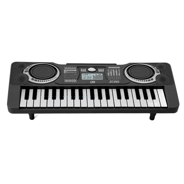 Clavier électronique à 37 Touches, Piano électronique Multifonction avec Microphone, Piano pour Enfants, Clavier Piano pour débutants, garçons Filles, Noir