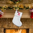 thumbnail image 1 of Fridja 8 Inch Mini Initial Christmas Stocking Monogram Embroidered Christmas Stocking White Knitted Small Christmas Stocking Decorations for Fireplace Mantle Christmas Wall, 1 of 5