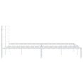 thumbnail image 5 of vidaXL Metal Bed Frame with Headboard White 183x213 cm, 5 of 5