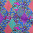 thumbnail image 1 of oneOone Rayon Purple Fabric Asian Paisley Craft Projects Decor Fabric Printed By The Yard 56 Inch Wide, 1 of 4