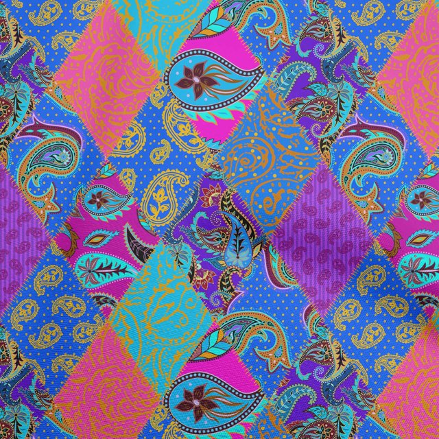 oneOone Rayon Purple Fabric Asian Paisley Craft Projects Decor Fabric Printed By The Yard 56 Inch Wide