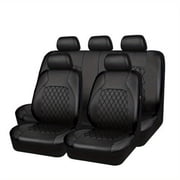 Universal Car Seat Cover Set PU Leather Vehicle Cushion Full Surrounded Protector