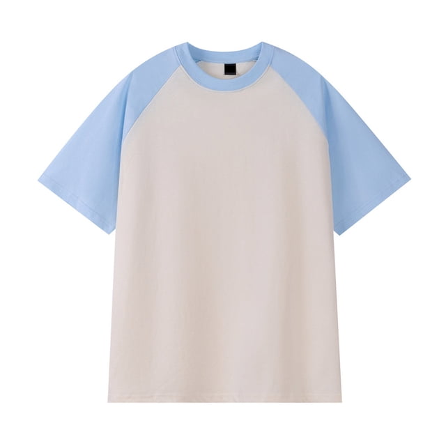 Birdeem Chemises pour Hommes T-Shirt à Manches Courtes Col Rond Assorti de Couleurs Automne