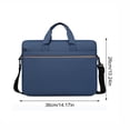 thumbnail image 3 of Laptop Bag 15-16 Inch, ZZkhGO Lightweight Waterproof Laptop Tote for Business Travel, Polyester Casual Shoulder Bag with Shockproof Padding for Tablet Computer Office Commute, Blue, 3 of 6