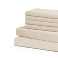 thumbnail image 3 of Swift Home Luxury 6-Piece Sheet Set with Extra Pillow Case, Queen, Cream, 3 of 3