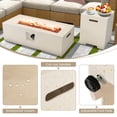 thumbnail image 2 of Gymax Table de Foyer Terrazzo pour Patio 50 000 BTU avec Table Cache-Réservoir de Propane et Housse, 2 of 7