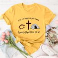 thumbnail image 4 of LUOGENLI T-shirts pour Femme pour Femmes T-Shirt Décontracté à Imprimé de Lettres Col Rond Manches Courtes T-Shirt Plusieurs Couleurs T-shirts pour Femmes T-shirts Graphiques Pêche Vêtements d'Été Jaune P, 4 of 5