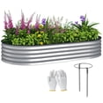 thumbnail image 2 of Outsunny Raised Garden Bed, 6' x 3' x 1' Galvanized Planter Box, Silver, 2 of 10