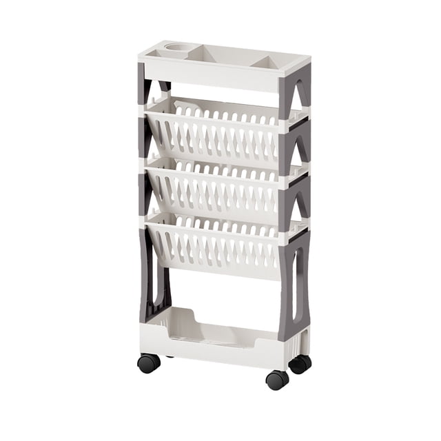 Qocolhg Petit Meuble pour Chambre Salon Style Ferme Patio Extérieur, Bureau de Classe Mobile Étagère de Rangement pour Livres Chariot Étagère de Rangement Multi-Couches pour Papeterie Livres, Liquidation de Noël