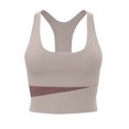 thumbnail image 1 of Yuyuzo Sports Bras for Women Wireless Full Coverage Colorblock Seamless Racerback Push up Workout Tank Tops, 1 of 3