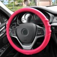 thumbnail image 1 of FH Group , Couvercle de Volant en Silicone avec Marques de Prise, Rose, pour Auto, 1 of 4