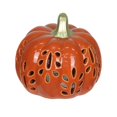 thumbnail image 2 of Orange Ceramic Pumpkin w/ Light, 2 of 5