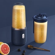 Portable Blender Cup with To-Go Lids, Staron Mini Juicer Cup 400ml USB Rechargeable, Shakes and Smoothie Maker for Kitchen Office Outdoor with 6-Blade Motor, Blue