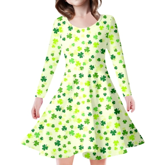 HNMKIU Trendy DIY Printed Party Dress for Girls and Kids - for Birthdays Celebrations and