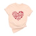 thumbnail image 2 of Cadeaux de la Saint-Valentin T-shirt Décontracté à Manches Courtes et Col Rond pour Femmes avec Imprimé Arbre de Noël, 2 of 6