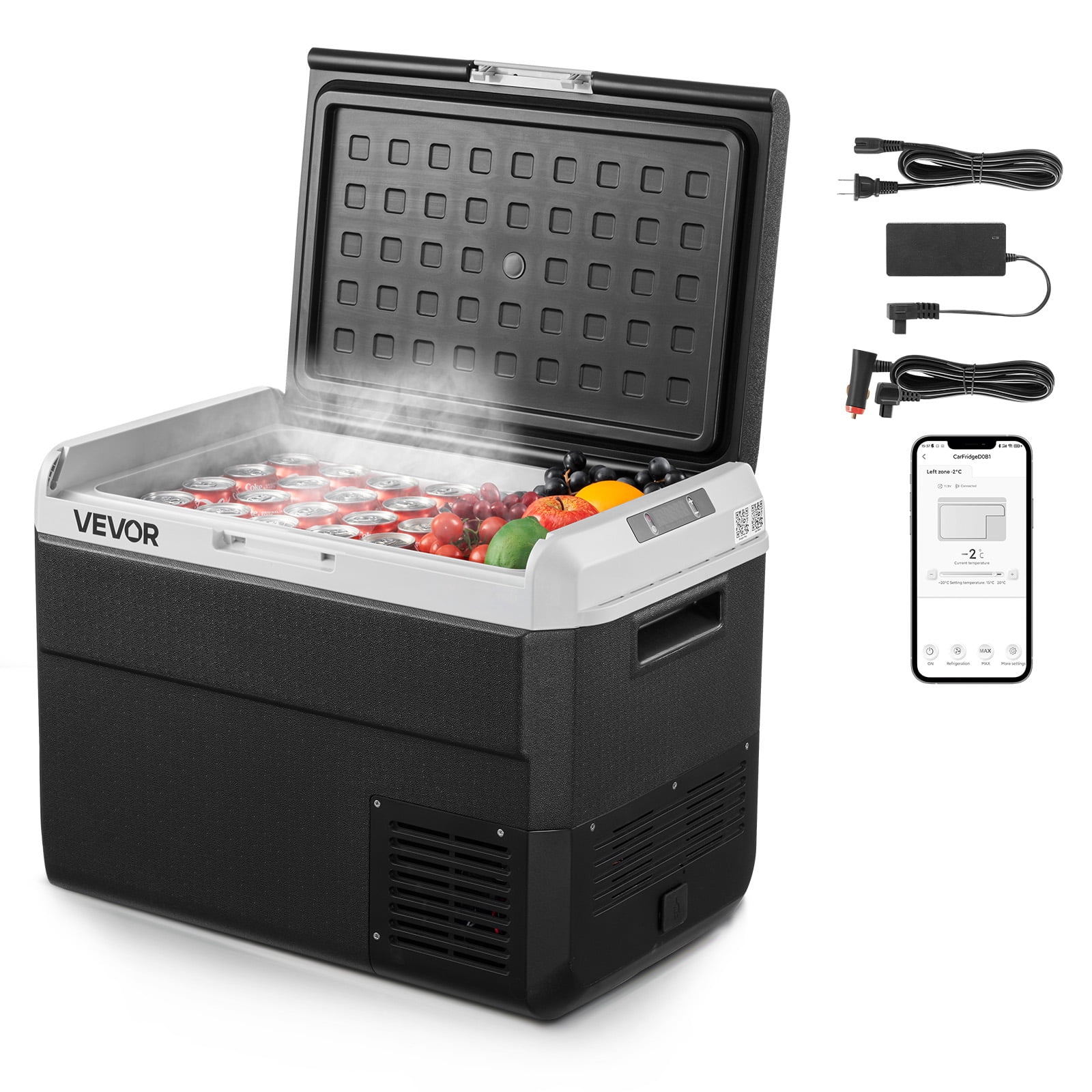 VEVOR 12 Volt Car Refrigerator Portable Freezer 52.8QT Electric Cooler for Camping