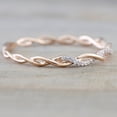 thumbnail image 4 of EGNMCR Rings Twisted Shape Diamond Engagement Ring Stacking Matching Anniversary Ring fashion ring, 4 of 6