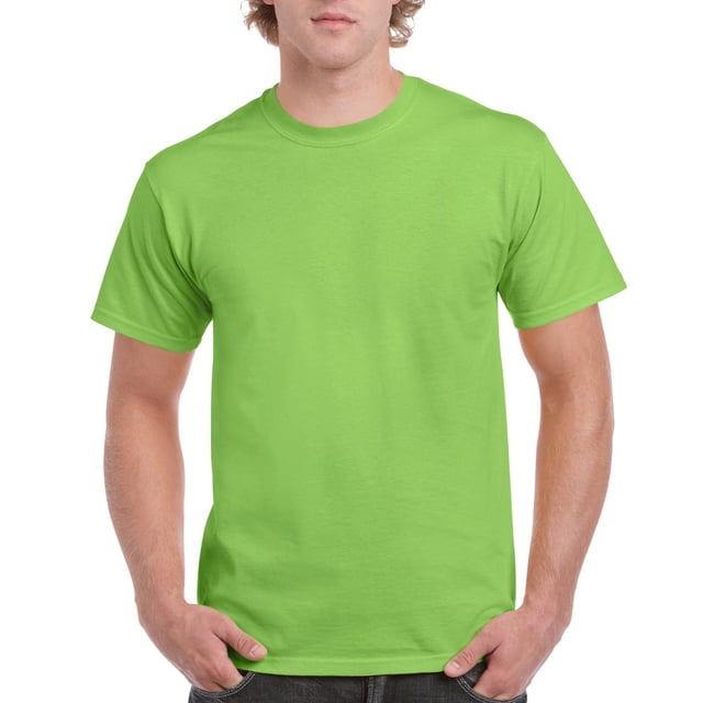 Gildan Mens Ultra Cotton T-Shirt, S, Lime