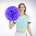 thumbnail image 2 of 2PCS Cheerleaders Handheld Color Flower Sports Activities Performance Cheering Supplies Round High Density Color Strip Lightweight Double Finger Ring Buckle Design Anti Slip Off, 2 of 4