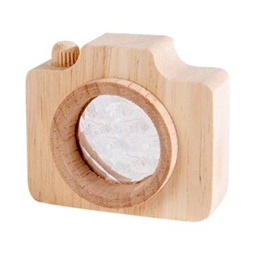 Wooden Camera Pretend Play Toy with Kaleidoscope Lenses, Portable Rope Design for Outdoor Exploration, Sensory Development for Ages 3+