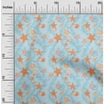 thumbnail image 2 of oneOone Polyester Spandex Baby Blue Fabric Beach Seashell Craft Projects Decor Fabric Printed By The Yard 56 Inch Wide, 2 of 4
