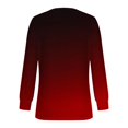 thumbnail image 5 of RXIRUCGD T-Shirts à Manches Longues Dégradés pour Femmes, Décontractés, Mode, Amples, Plissés, Col Rond, Bordeaux, Taille : L, 5 of 5