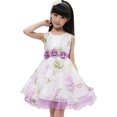 thumbnail image 4 of Robe Fille Tulle Dentelle de Mariée avec Détail Floral Violet 7 Ans, 4 of 6