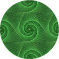 thumbnail image 1 of Ahgly Tapis Rond Lavable en Machine Intérieur Transitionnel Vert Émeraude Profond, 3 Pieds Rond, 1 of 7