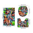 thumbnail image 3 of Chmadoxn Bathroom Rugs, Rugs for Living Room, Area Rug, Bath Mat Toilet Floor Mat U-shape Foot Mat Bathroom Bathroom Mat Printing Modern Mat Toilet Door Mat Three Sets carpeting carpeting, 3 of 7