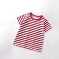 thumbnail image 2 of WRKEKC T-Shirts pour Garçons, Hauts d'Été pour Garçons, T-Shirts de Sport à Manches Courtes Décontractés d'Été pour Enfants à Col Rond à Rayures Imprimées, 2 of 5