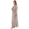 thumbnail image 3 of Inkmeso Robe à Manches Kimono Courtes Imprimée à Col en V pour Femmes, Robe Maxi Longue Décontractée d'Été, 3 of 7